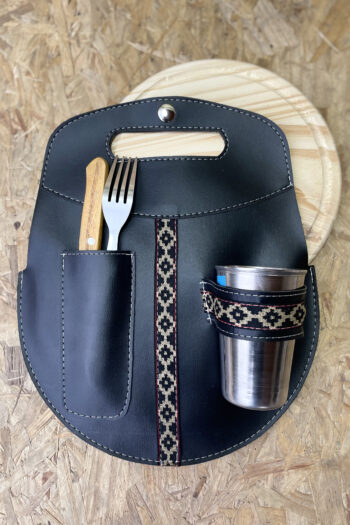 KIT ASADO REDONDO C/ CUBIERTO Y VASO