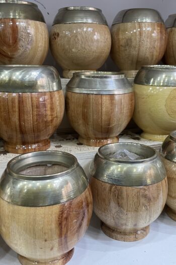 MATE DE GUAYUBIRA VIROLA DE ALPACA - $13.650.-
