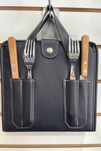 KIT ASADO RIGIDO DOBLE C/ CUBIERTOS (1028) - $24.800.-