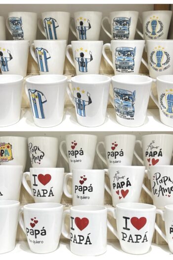 TAZAS VITRIFICADAS ESTAMPADAS - $3.250.-