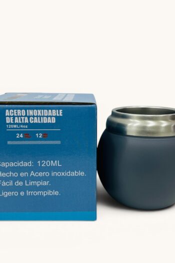 MATE ACERO INOXIDABLE REDONDO 120ml (MAT243)