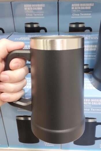 CHOPP ACERO LISO 710ML - NEGRO (TAZ107)