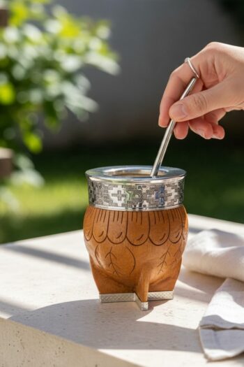 MATE IMPERIAL REPUJADO C/ BASE ALPACA