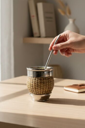 MATE IMPERIAL TRENZADO C/ VIROLA ACERO